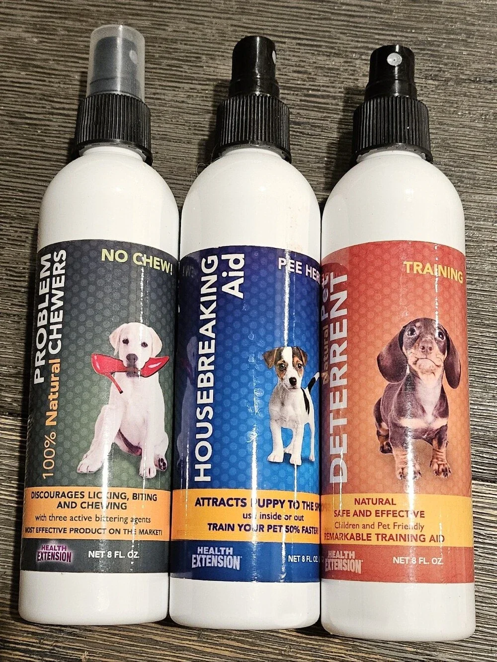 Young Pet Training Spray Trio - Green, Blue, Red